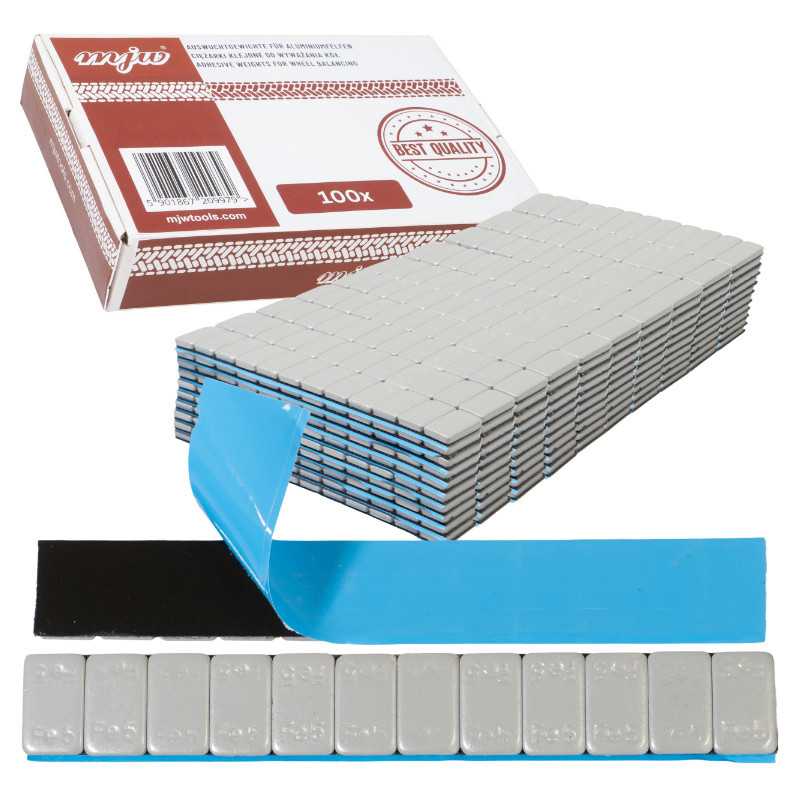 Klebewuchtgewichte 12×5 g beschichtet für Alufelgen, 100 Stück | Piaskraft