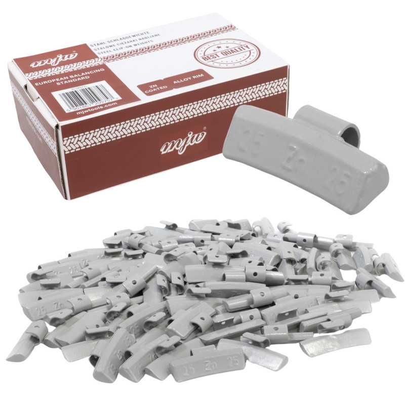 25 g Zink-Auswuchtgewichte für Aluminiumfelgen, 100 Stück, polyurethanbeschichtet | Piaskraft