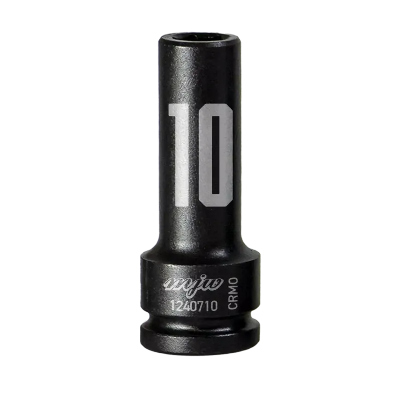 MJW 1/2" 6-Kant Schlagaufsatz lang 10 mm – Stecknuss für Schlagschrauber | Piaskraft