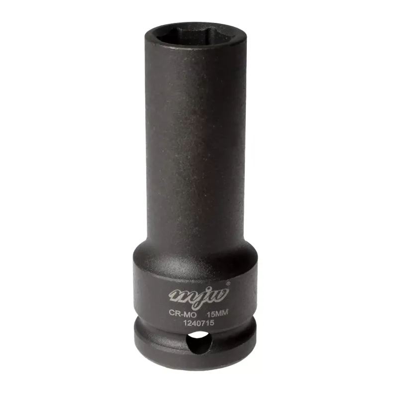 MJW 1/2" 6-Kant Schlagaufsatz lang 15 mm – Stecknuss für Schlagschrauber | Piaskraft