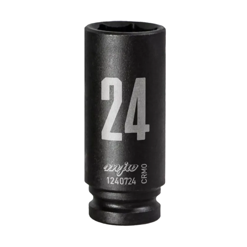 MJW 1/2" 6-Kant Schlagaufsatz lang 24 mm – Stecknuss für Schlagschrauber | Piaskraft