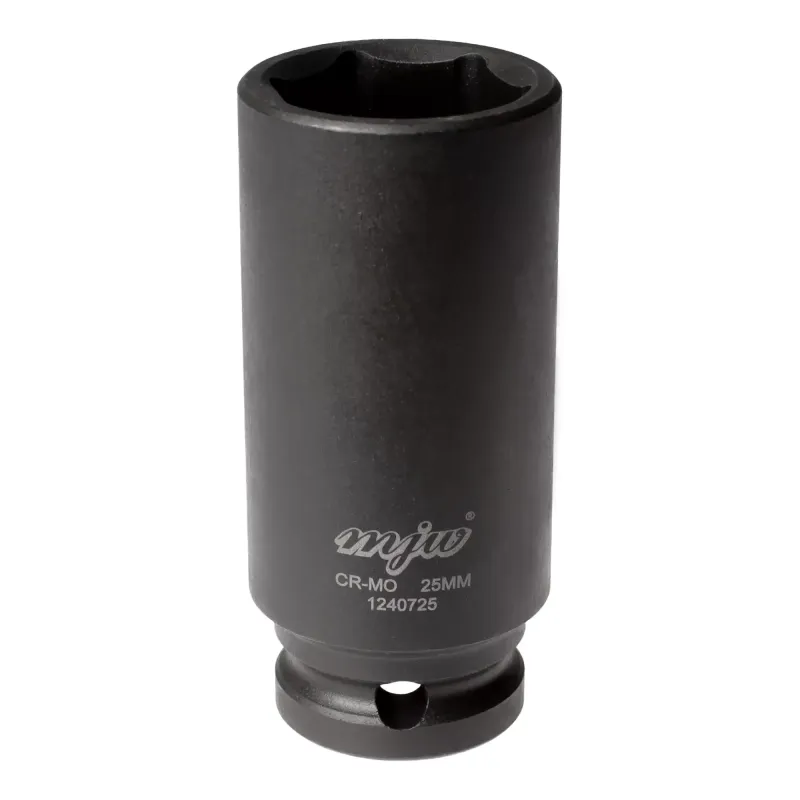 MJW 1/2" 6-Kant Schlagaufsatz lang 25 mm – Stecknuss für Schlagschrauber | Piaskraft