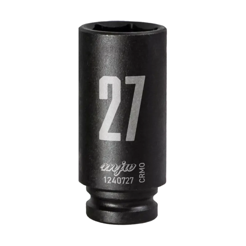 MJW 1/2" 6-Kant Schlagaufsatz lang 27 mm – Stecknuss für Schlagschrauber | Piaskraft