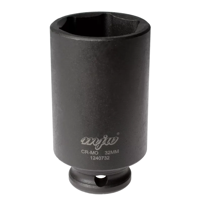 MJW 1/2" 6-Kant Schlagaufsatz lang 32 mm – Stecknuss für Schlagschrauber | Piaskraft