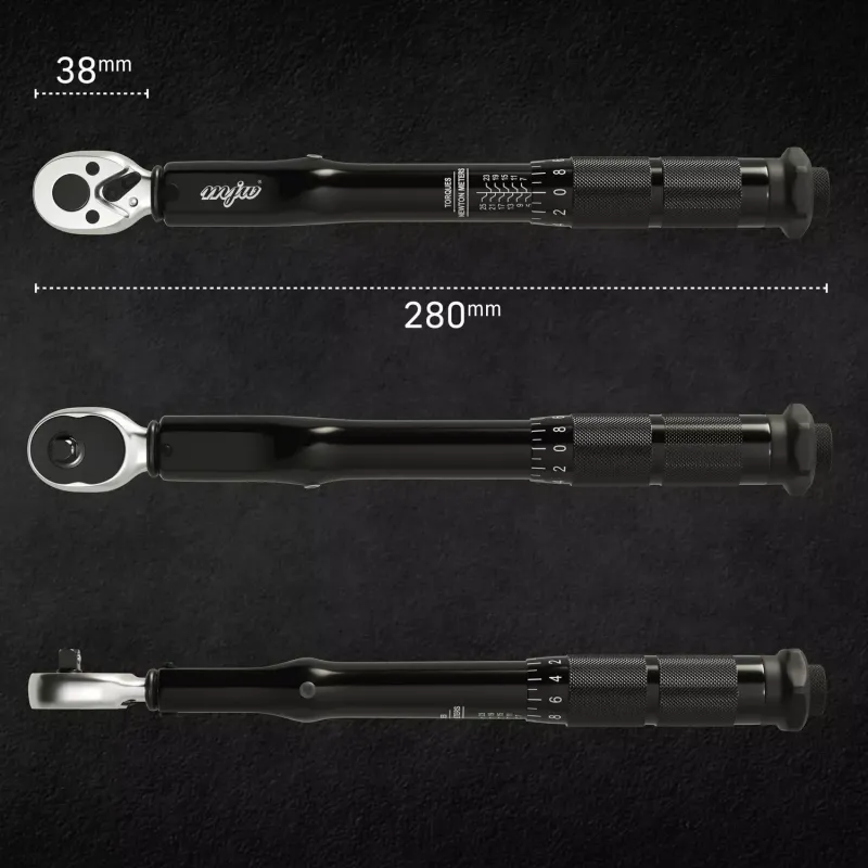 MJW 1/4'' Drehmomentschlüssel – 2–24 Nm, schwarz | Piaskraft