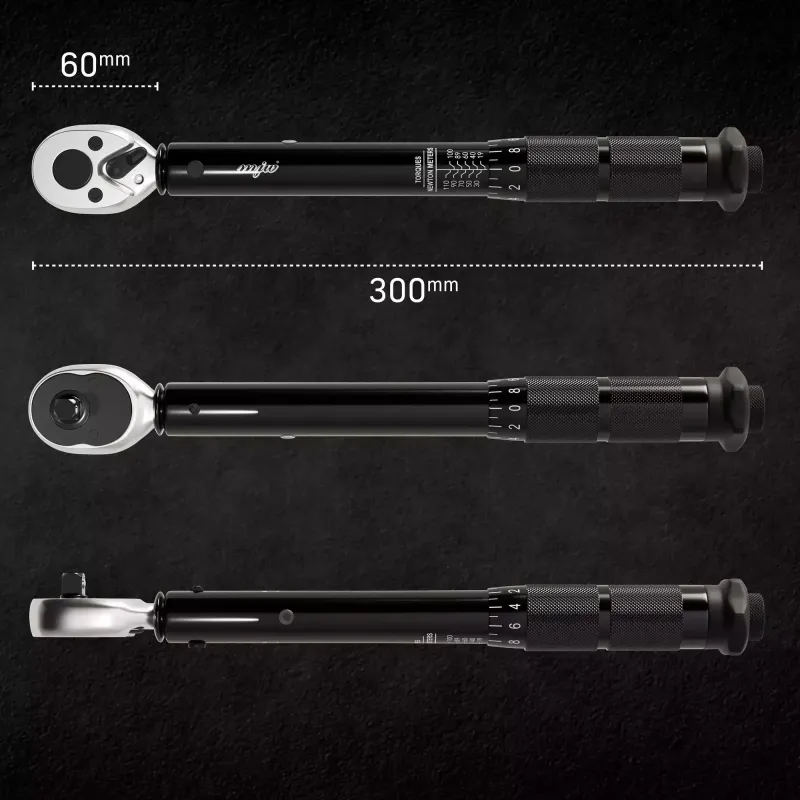 MJW 3/8'' Drehmomentschlüssel – 19–110 Nm, schwarz | Piaskraft