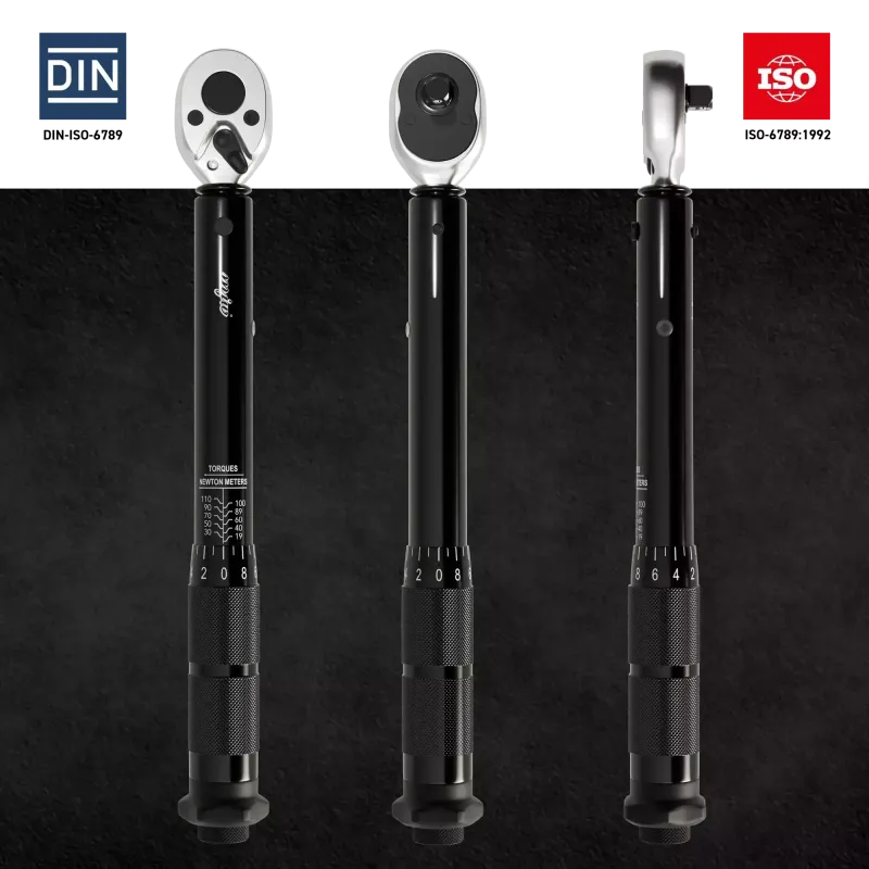 MJW 3/8'' Drehmomentschlüssel – 19–110 Nm, schwarz | Piaskraft