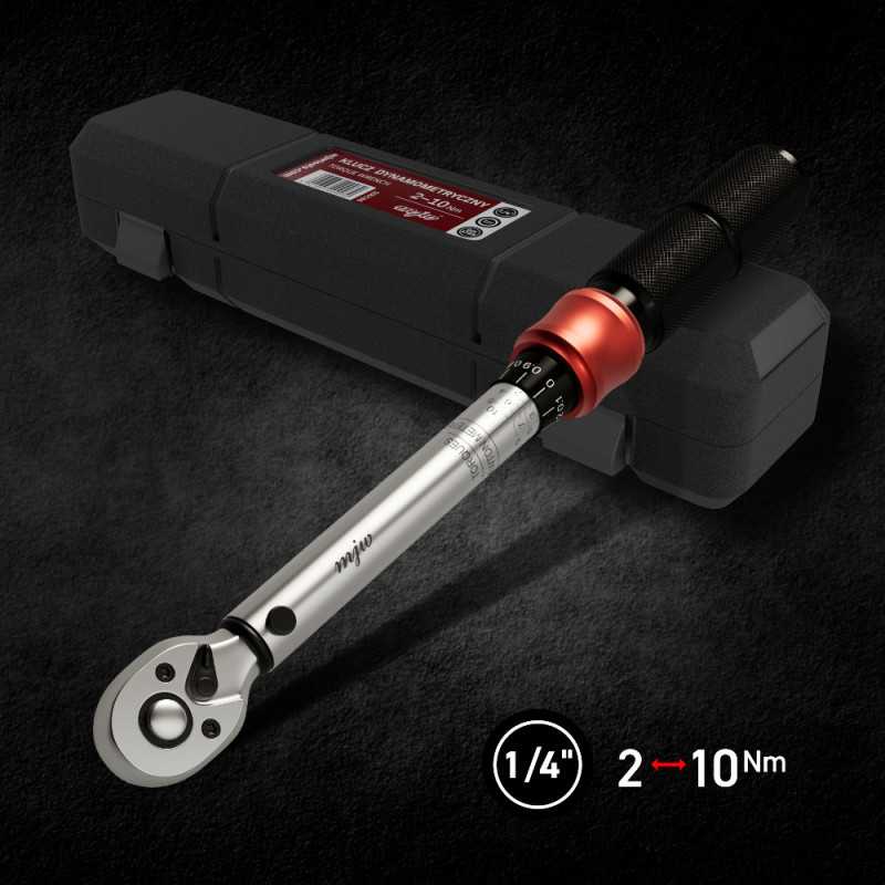MJW 1/4'' Drehmomentschlüssel – 2–10 Nm, 72T | Piaskraft