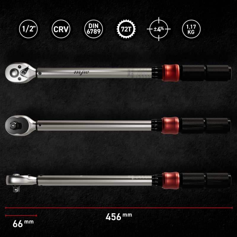 MJW Drehmomentschlüssel 1/2'' 72T 40–220 Nm | Piaskraft
