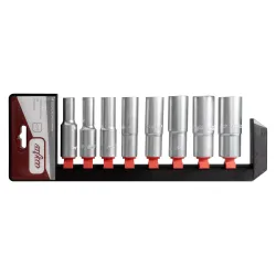 MJW 1/2'' 6-Winkel-Steckschlüsselsatz lang – 8-tlg. Satz | Piaskraft