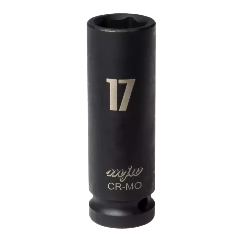 MJW Schlagaufsatz lang 1/2" 21 mm schwarz stark – 6-Kant Stecknuss für Schlagschrauber | Piaskraft