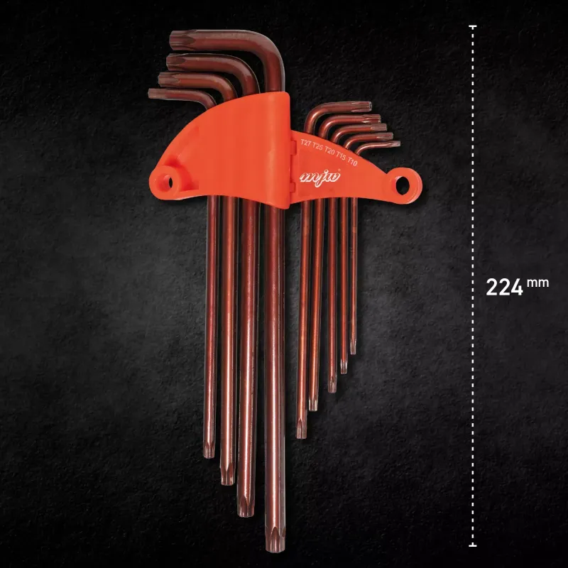 MJW TORX Inbus-Satz lang mit Bohrung 9-tlg | Piaskraft