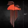 MJW TORX Inbus-Satz lang mit Bohrung 9-tlg | Piaskraft