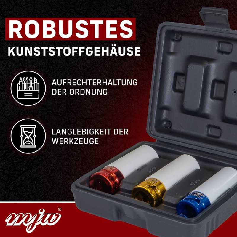 MJW Schlagschrauber Nüsse 1/2″ Set 17–21 mm | CrMo