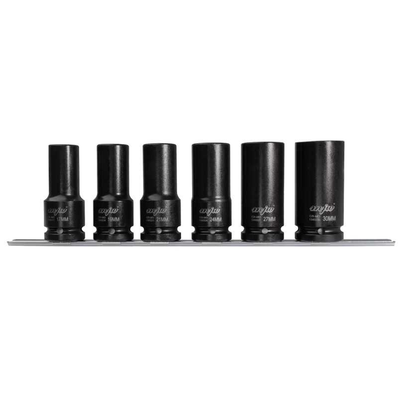 MJW 3/4″ Schlagschrauber-Nuss-Set lang 17–30 mm (6-tlg) | Piaskraft
