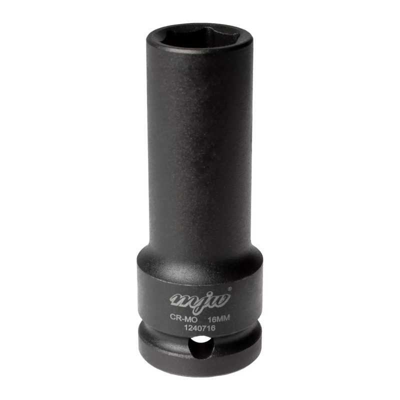 MJW 1/2" 6-Kant Schlagaufsatz lang 16 mm – Stecknuss für Schlagschrauber | Piaskraft