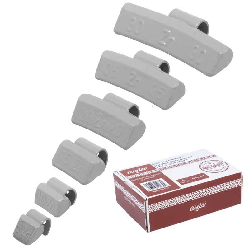 Zink-Schlaggewichte für Alufelgen 5–30 g | 150 Stück
