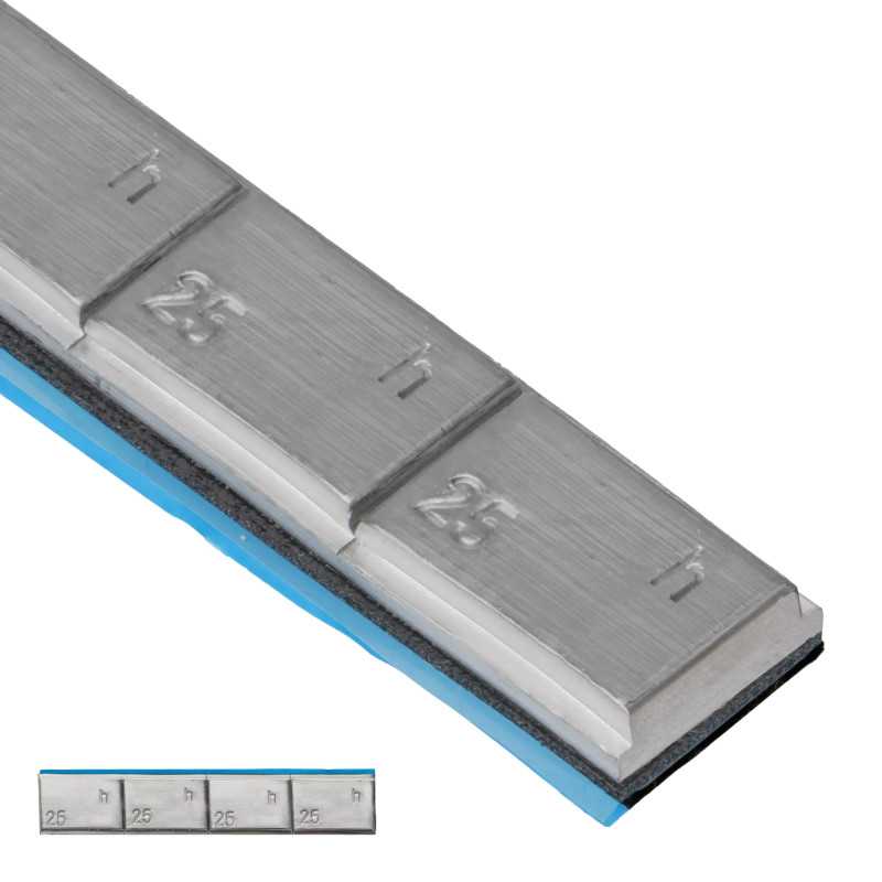 MJW LKW-Klebegewichte Blei 4 × 25 g, 20 Streifen