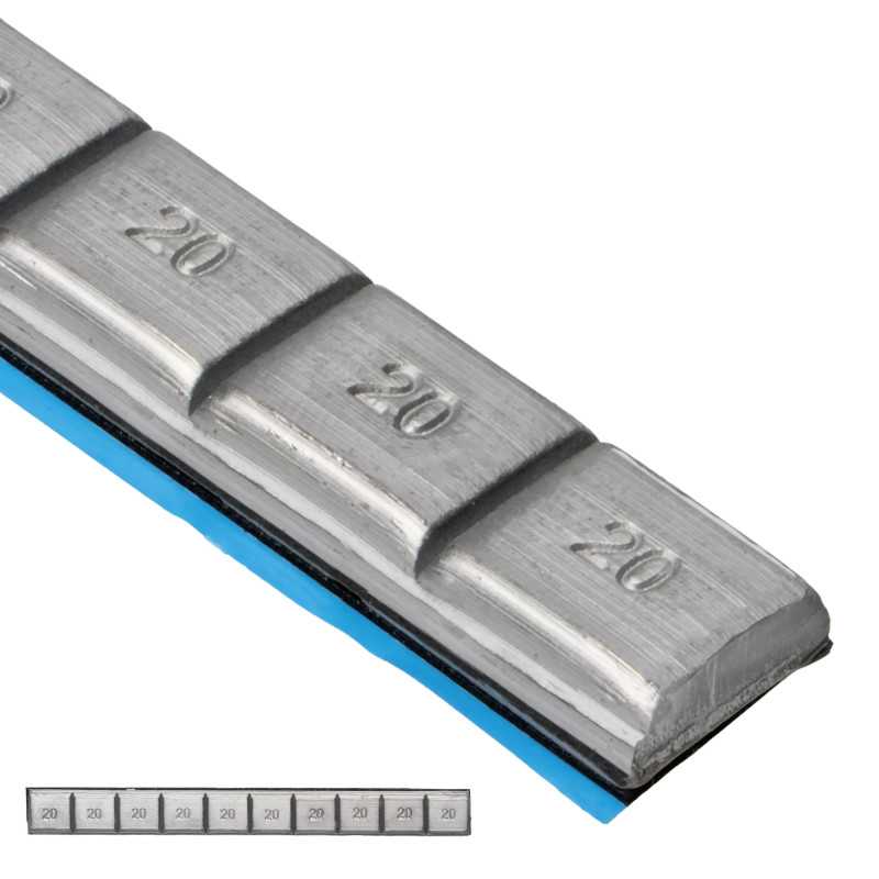 MJW LKW-Klebegewichte Blei 10 × 20 g, 20 Streifen