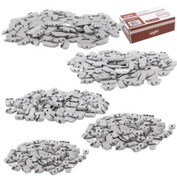 MJW Beschichtete Zink-Schlaggewichte 5–25 g, 500 Stück